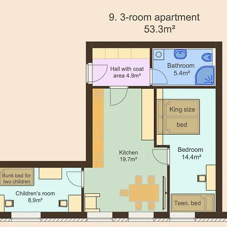 Appartement Parkside